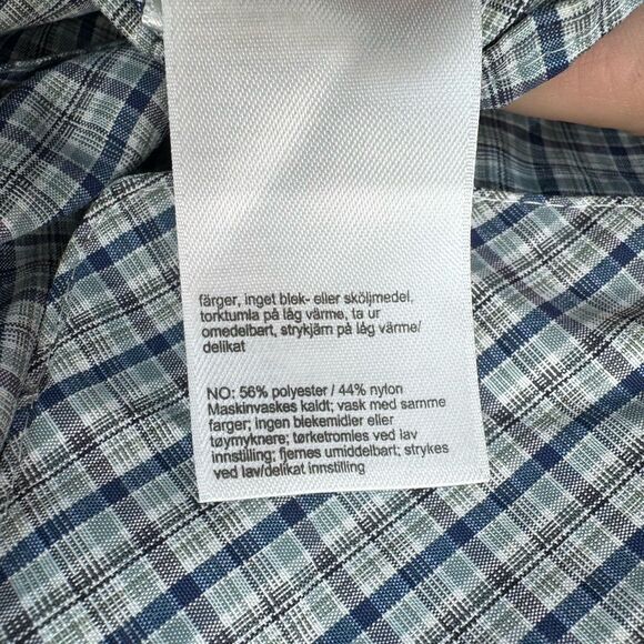 Exofficio Fishing Shirt Mens M Vented Blue White Plaid Long Sleeve Button Down - Picture 6 of 9